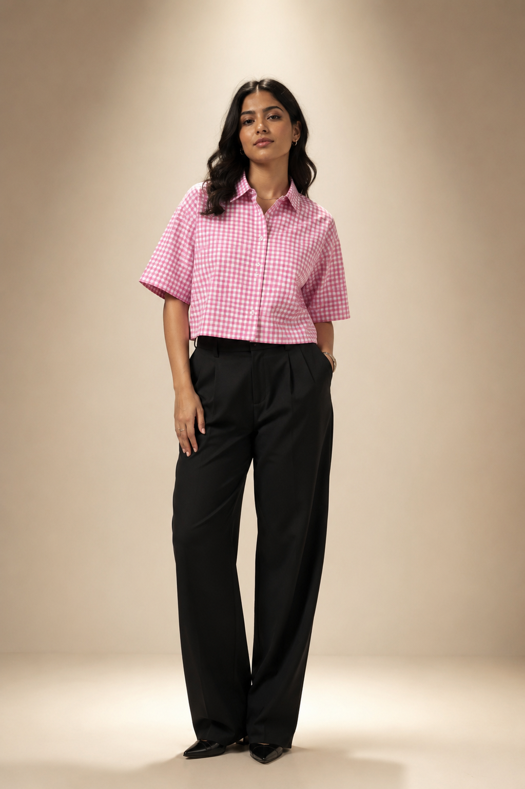 Pink Gingham Shirt