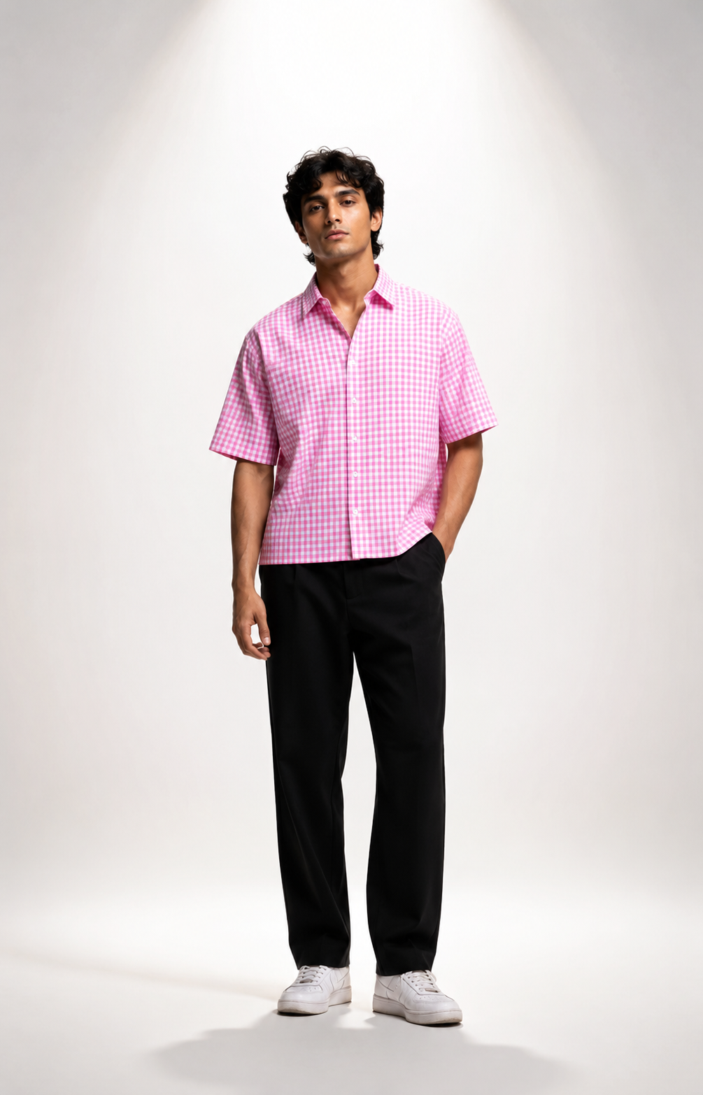 Pink Gingham Shirt