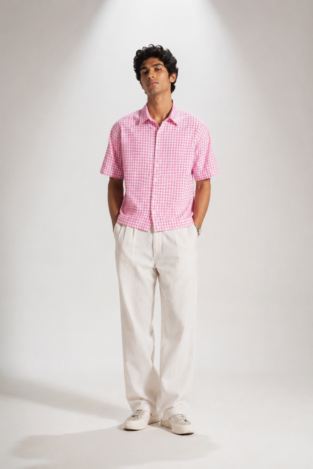 Pink Gingham Shirt