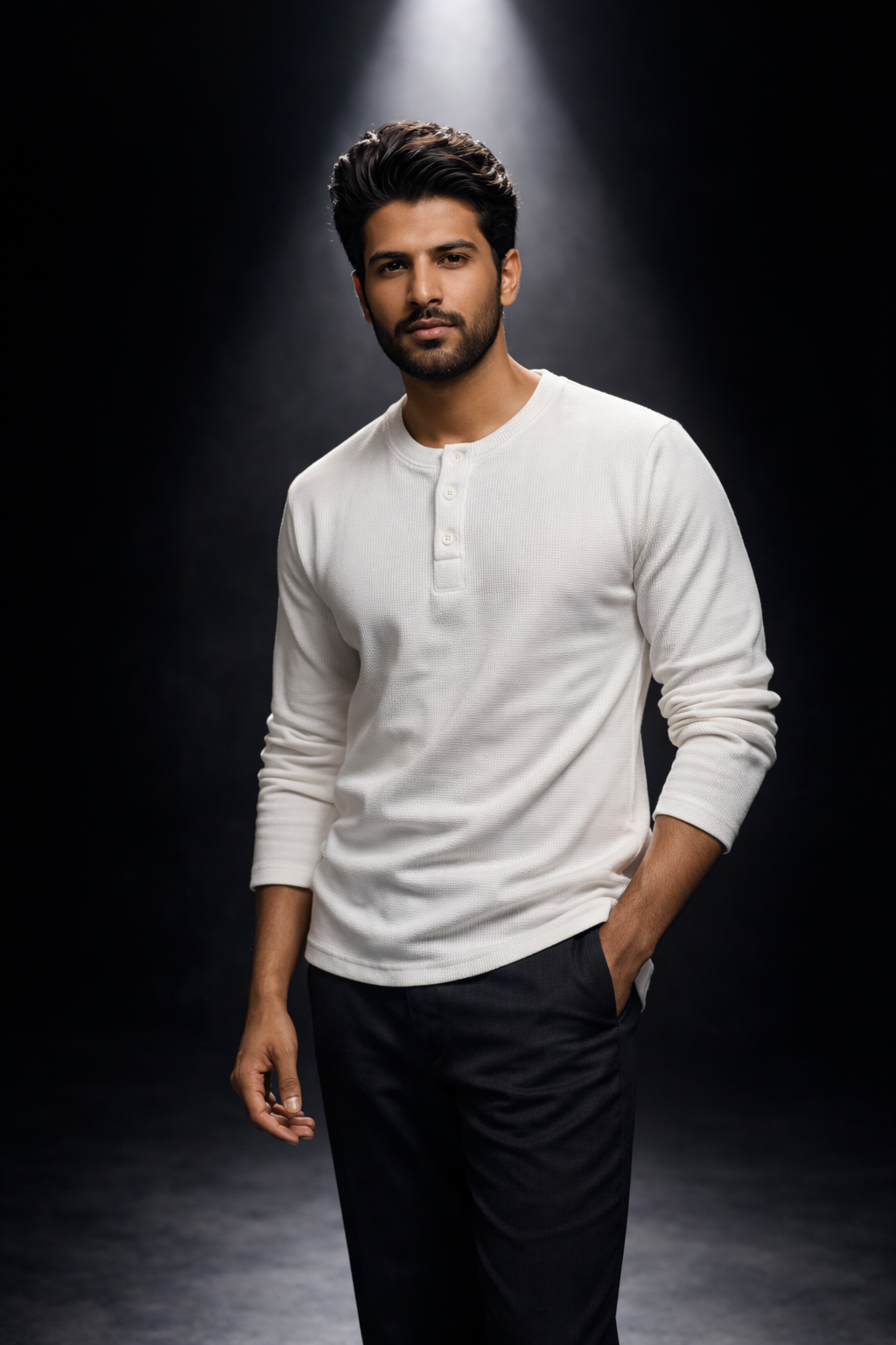 SOLN White Henley