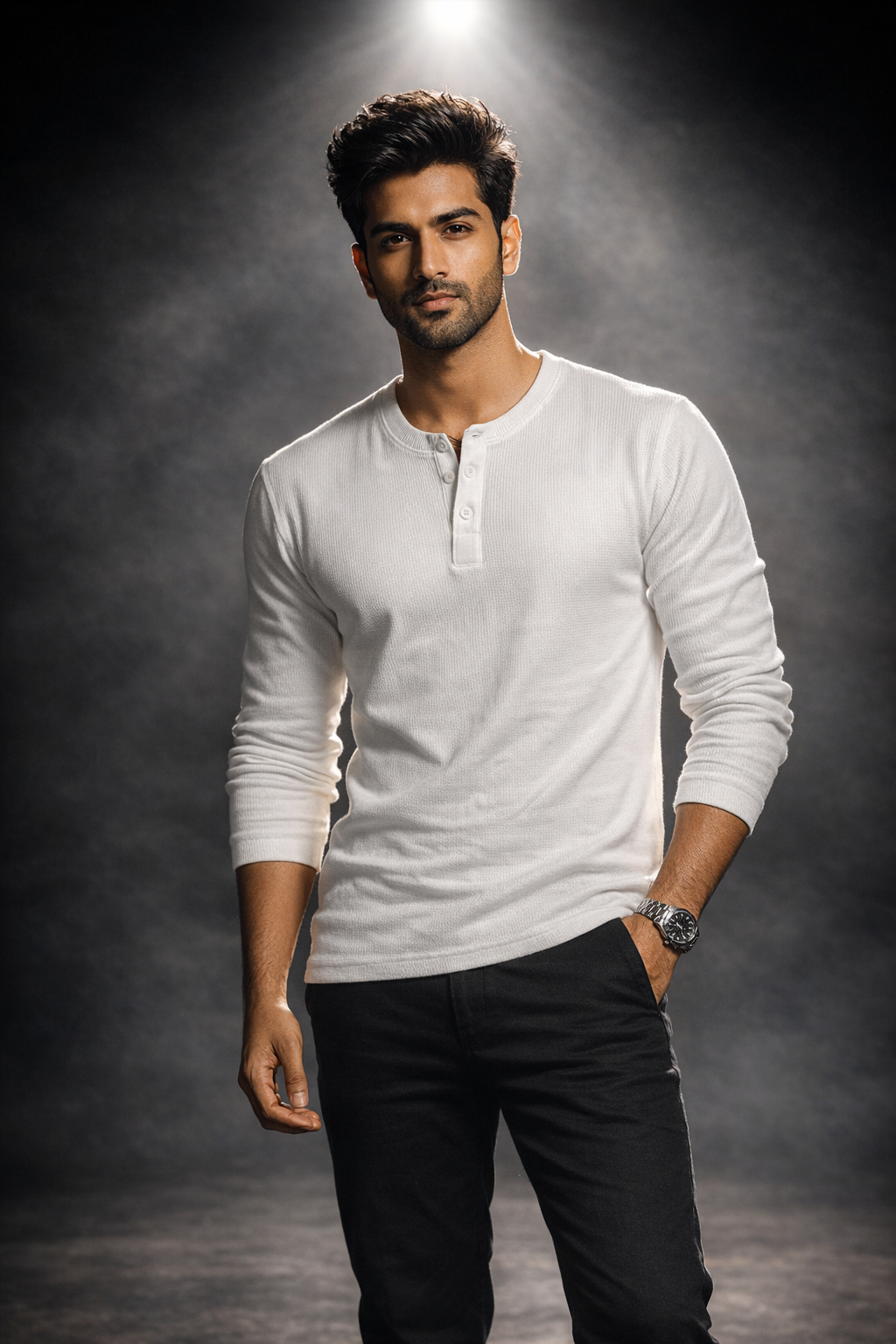 SOLN White Henley