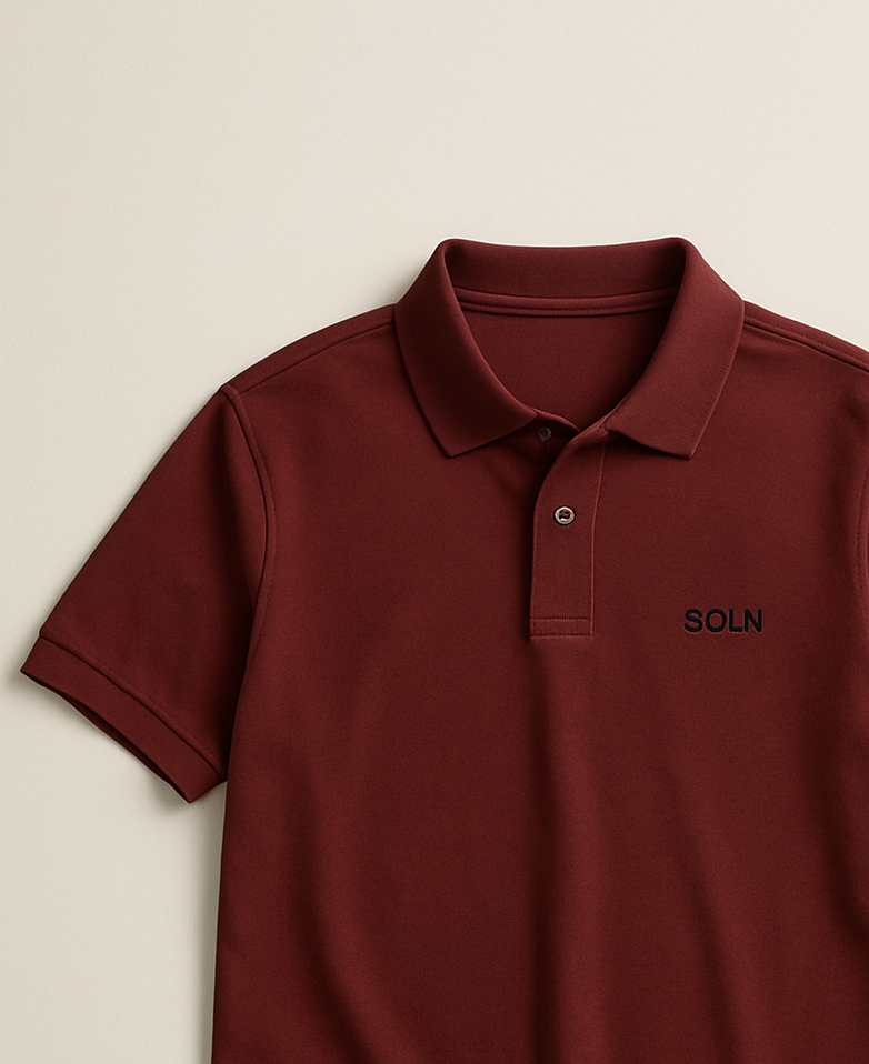 SOLN Burgundy Classic Polo