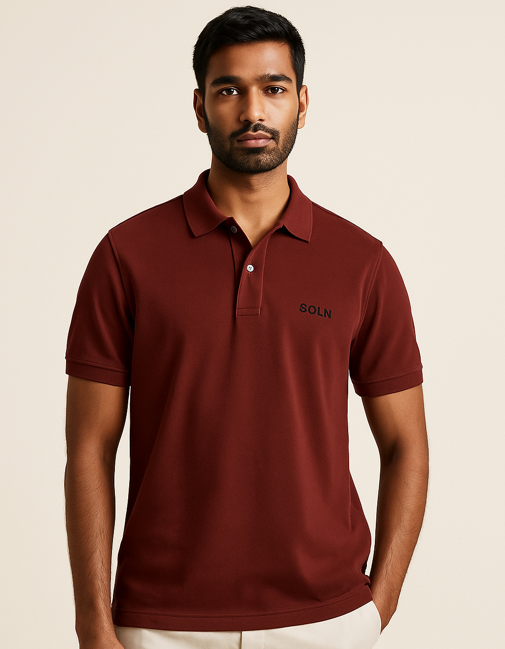 SOLN Burgundy Classic Polo