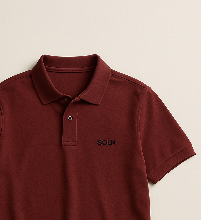 SOLN Burgundy Classic Polo