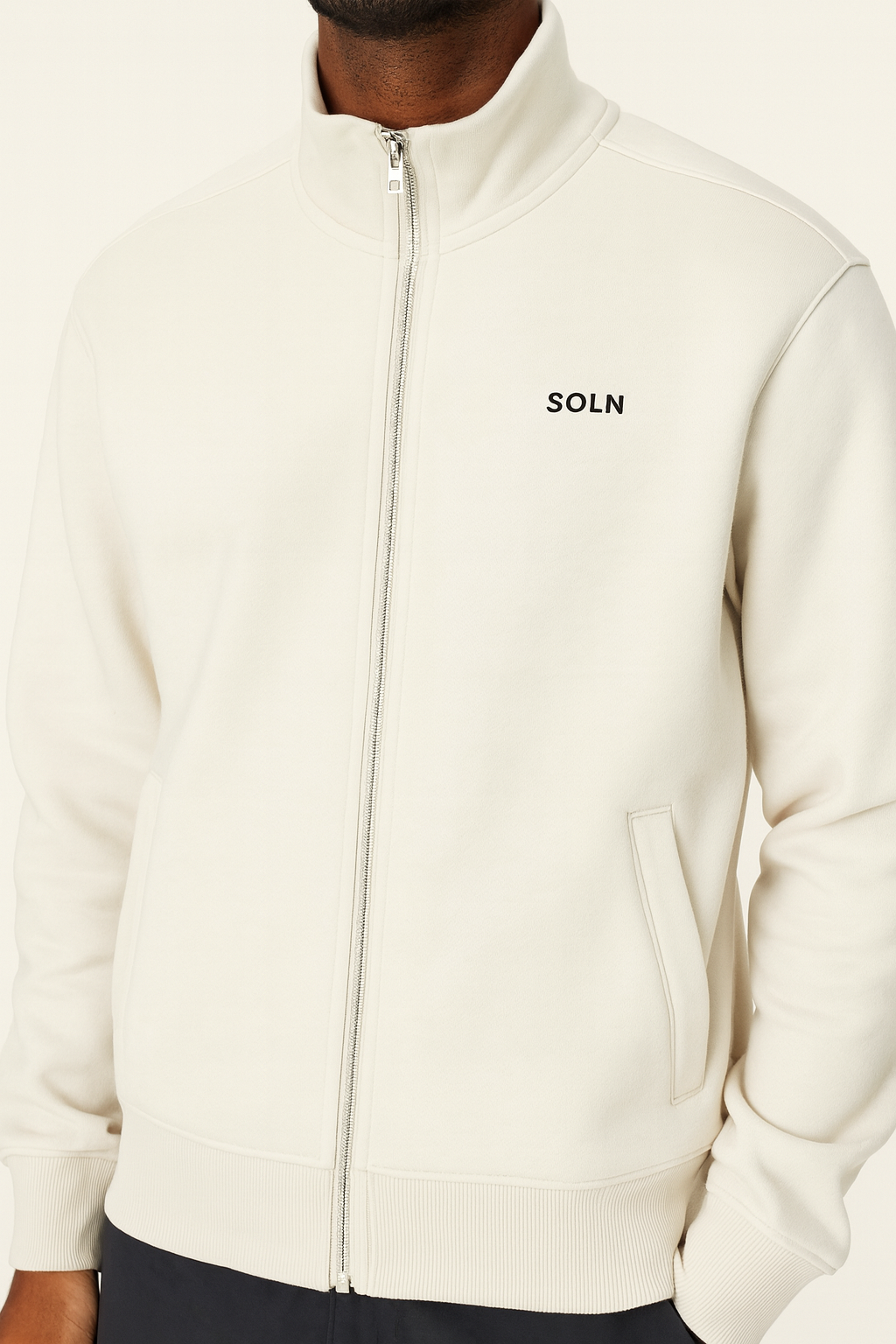 SOLN Ivory Zip-Up