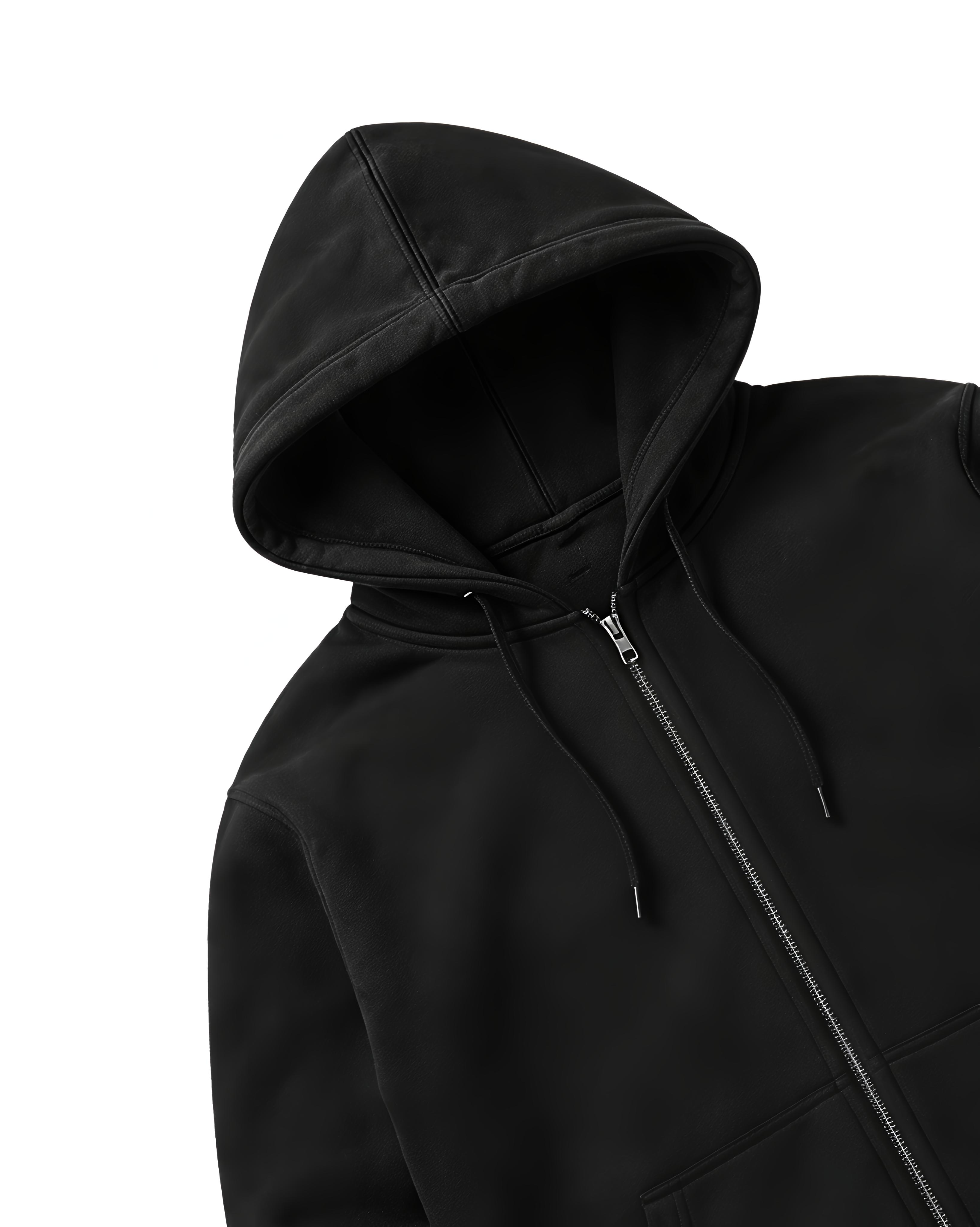 SOLN Black Zip Up