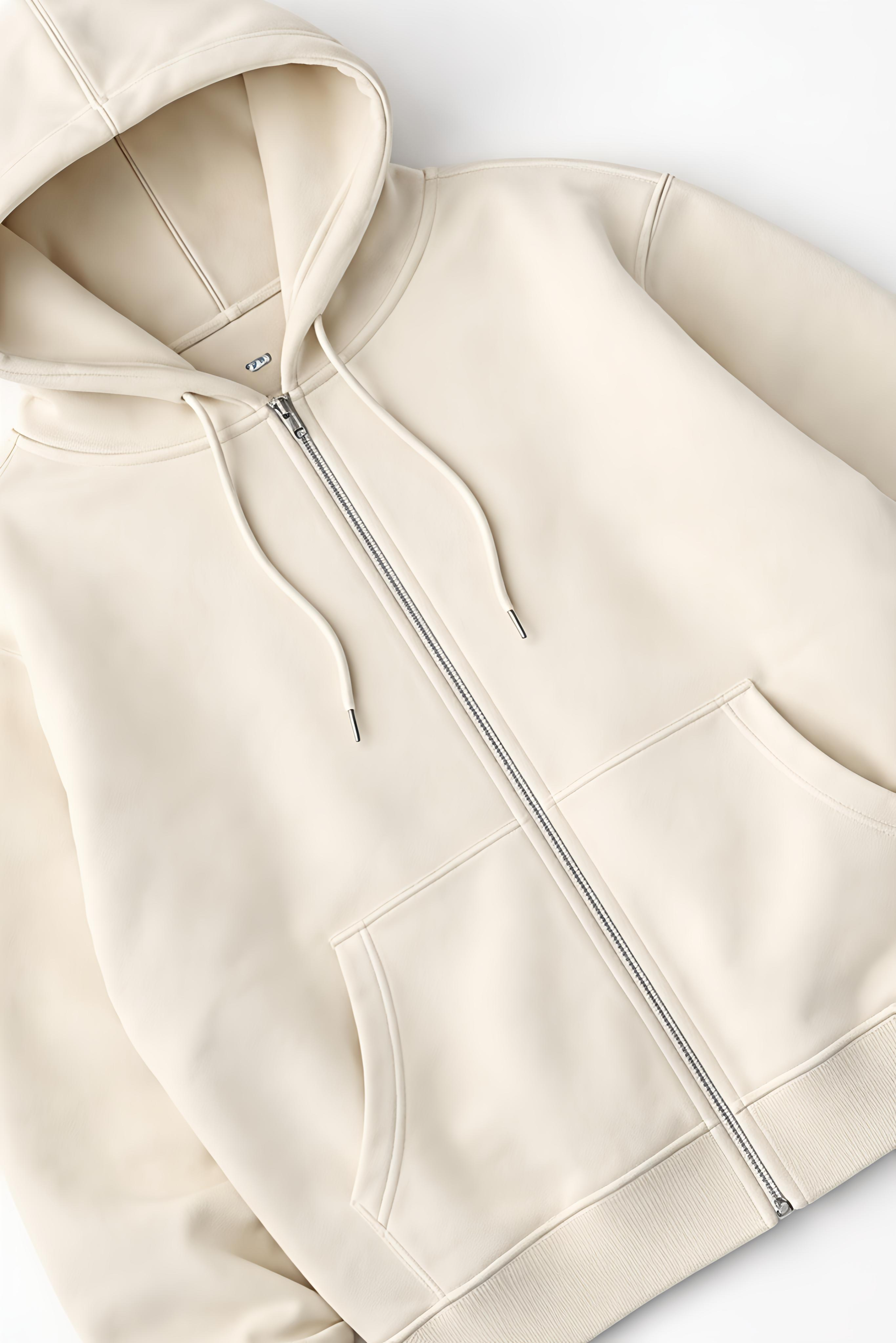 SOLN Off White Zip Up