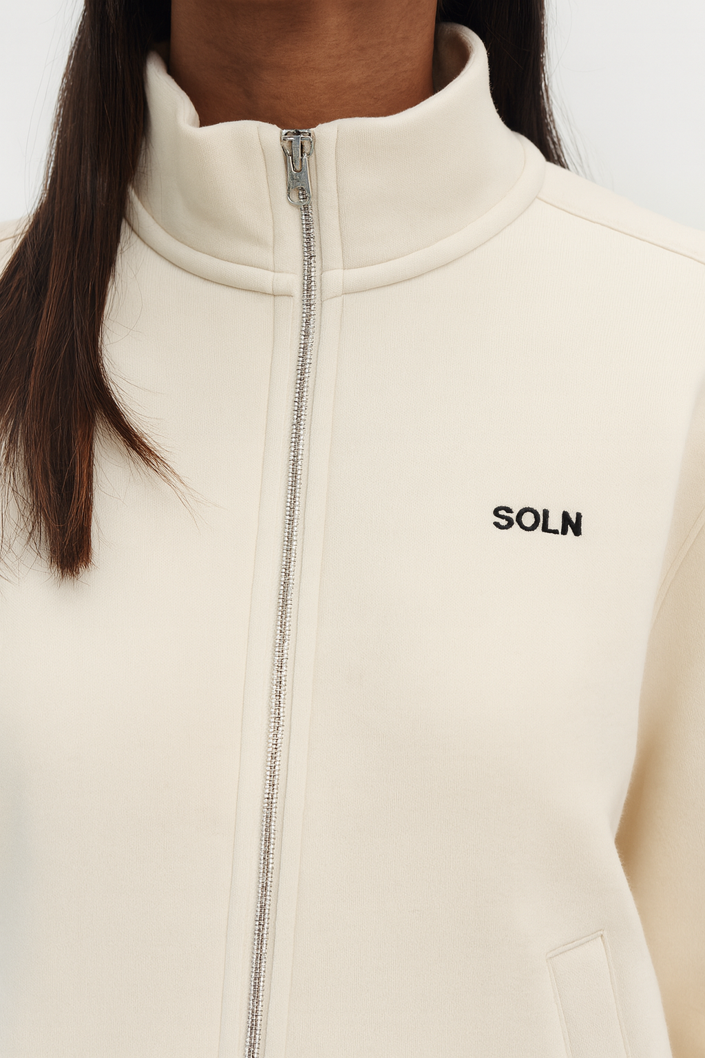 SOLN Ivory Zip-Up